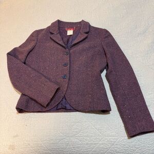 Esprit Deep Purple Tweed Vintage Y2K purple blazer Size 1/2